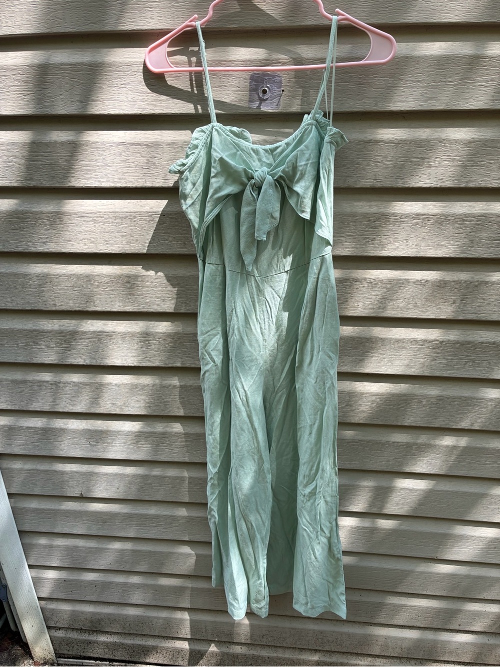 Sleeveless Mint Green Tie-Front Women's Dress
